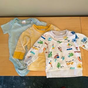 Hanna Andersson 18-24 month Cute Sweatshirt and Stripped Tops